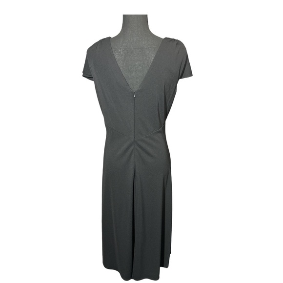 Bahari Group Black V-Neck Cap Sleeve Slip Dress Size 8 - Picture 3 of 6